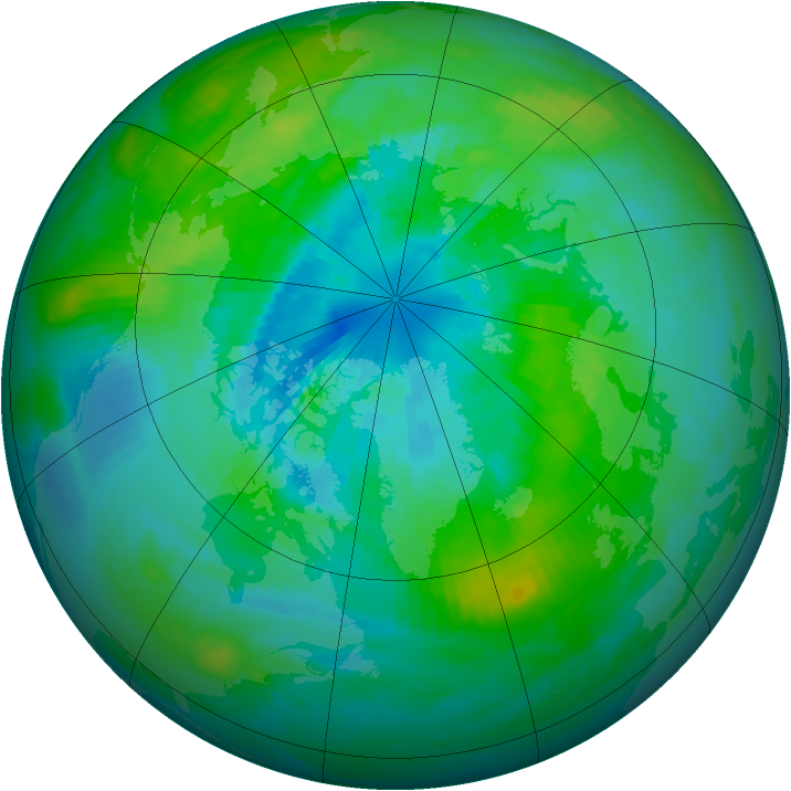 Arctic ozone map for 23 September 1982